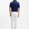 Slim-Fit-Hose aus Baumwolle, Seide und Stretch