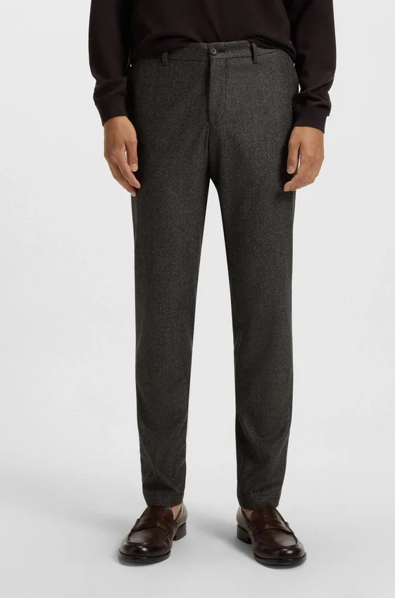 Slim-Fit-Hose aus Schurwolle mit feinem Muster Slim-Fit-Hose aus Schurwolle mit feinem Muster