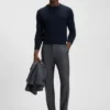 Slim-Fit-Hose aus Schurwolle mit feinem Muster Slim-Fit-Hose aus Schurwolle mit feinem Muster