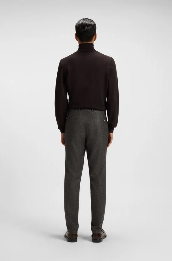 Slim-Fit-Hose aus Schurwolle mit feinem Muster Slim-Fit-Hose aus Schurwolle mit feinem Muster