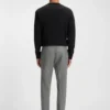 Slim-Fit-Hose aus Schurwolle mit feinem Muster Slim-Fit-Hose aus Schurwolle mit feinem Muster