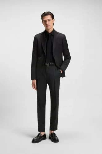 Slim-Fit-Hose aus Serge aus Schurwolle