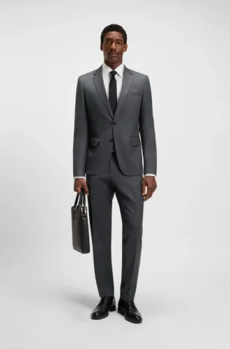 Slim-Fit-Hose aus Serge aus Schurwolle