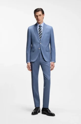Slim-Fit-Hose aus Serge aus Schurwolle