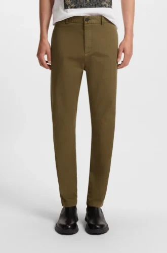 Slim-Fit-Hose aus Stretch-Baumwollgabardine