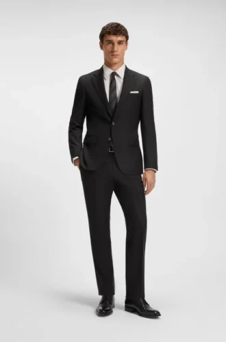 Slim-Fit-Hose aus Stretchwolle