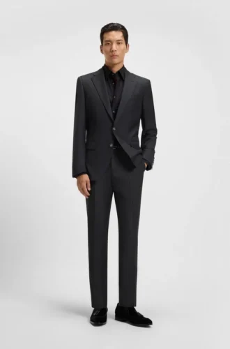 Slim-Fit-Hose aus Stretchwolle