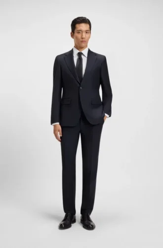 Slim-Fit-Hose aus Stretchwolle