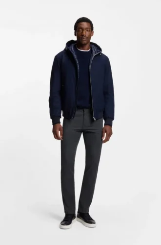 Slim-Fit-Hose „Delaware“ aus gebürstetem Stretch-Twill