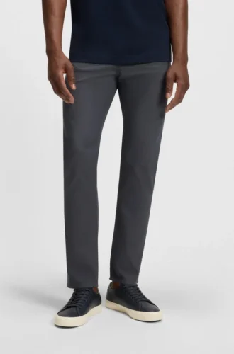 Slim-Fit-Hose „Delaware“ aus gemusterter Stretch-Baumwolle