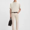 Slim-Fit-Hose „Delaware“ aus gemusterter Stretch-Baumwolle