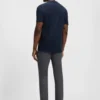 Slim-Fit-Hose „Delaware“ aus gemusterter Stretch-Baumwolle