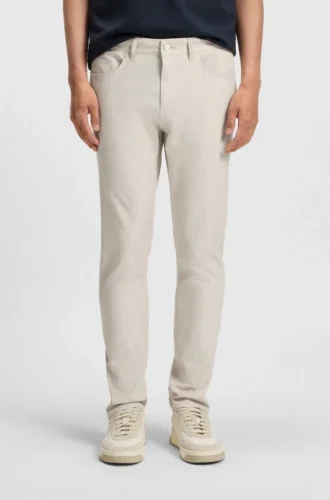 Slim-Fit-Hose „Delaware“ aus knitterfreiem Dobby