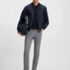 Slim-Fit-Hose „Delaware“ aus knitterfreiem Dobby