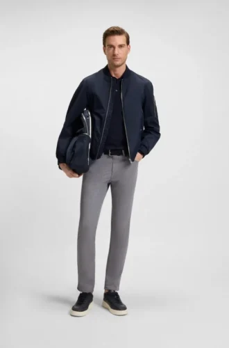 Slim-Fit-Hose „Delaware“ aus knitterfreiem Dobby