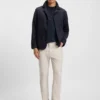Slim-Fit-Hose „Delaware“ aus knitterfreiem Dobby