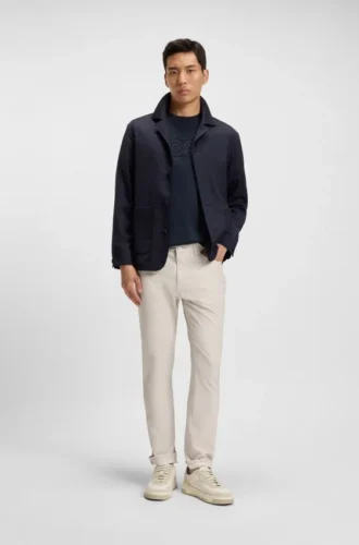 Slim-Fit-Hose „Delaware“ aus knitterfreiem Dobby