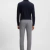 Slim-Fit-Hose „Delaware“ aus knitterfreiem Dobby