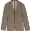 Slim-Fit-Jacke aus Baumwolle mit feinem Muster