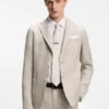 Slim-Fit-Jacke aus einer Leinenmischung