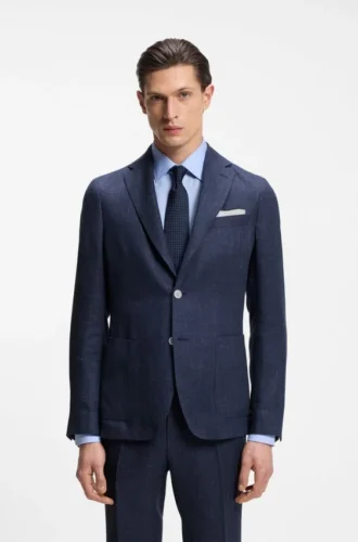 Slim-Fit-Jacke aus einer Leinenmischung
