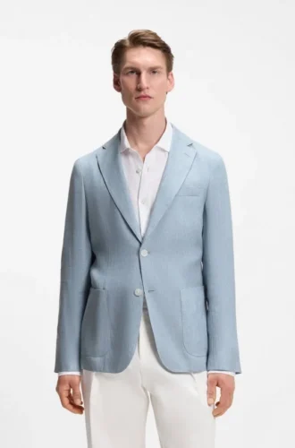 Slim-Fit-Jacke aus einer Leinenmischung