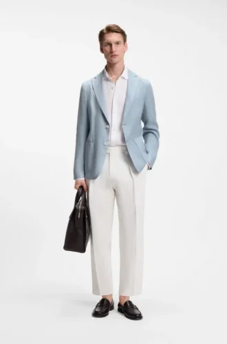 Slim-Fit-Jacke aus einer Leinenmischung