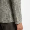 Slim-Fit-Jacke aus gemusterter Baumwollmischung