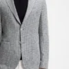 Slim-Fit-Jacke aus gemusterter Baumwollmischung