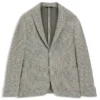 Slim-Fit-Jacke aus gemusterter Baumwollmischung