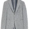 Slim-Fit-Jacke aus gemusterter Baumwollmischung