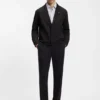 Slim-Fit-Jacke aus Jersey aus Baumwollmischung