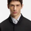 Slim-Fit-Jacke aus Jersey aus Baumwollmischung