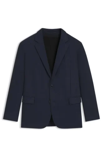 Slim-Fit-Jacke aus Jersey mit Twill-Print