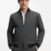 Slim-Fit-Jacke aus knitterfreiem Stoff Slim-Fit-Jacke aus knitterfreiem Stoff