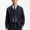 Slim-Fit-Jacke aus knitterfreiem Twill