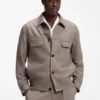 Slim-Fit-Jacke aus knitterfreiem Twill