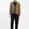 Slim-Fit-Jacke aus knitterfreiem Twill