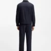 Slim-Fit-Jacke aus knitterfreiem Twill