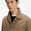 Slim-Fit-Jacke aus knitterfreiem Twill
