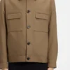 Slim-Fit-Jacke aus knitterfreiem Twill
