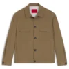 Slim-Fit-Jacke aus knitterfreiem Twill