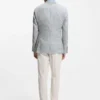 Slim-Fit-Jacke aus Leinen, Seide und Baumwolle