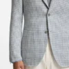 Slim-Fit-Jacke aus Leinen, Seide und Baumwolle