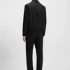 Slim-Fit-Jacke aus Popeline mit Wollanteil