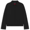 Slim-Fit-Jacke aus Popeline mit Wollanteil