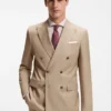Slim-Fit-Jacke aus Schurwoll-Serge