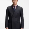Slim-Fit-Jacke aus Schurwoll-Serge