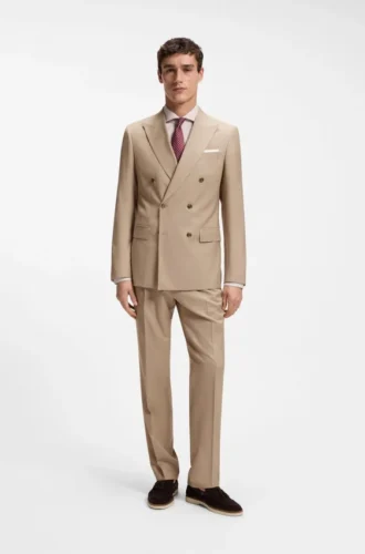 Slim-Fit-Jacke aus Schurwoll-Serge