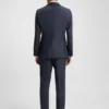Slim-Fit-Jacke aus Schurwolle mit feinem Muster
